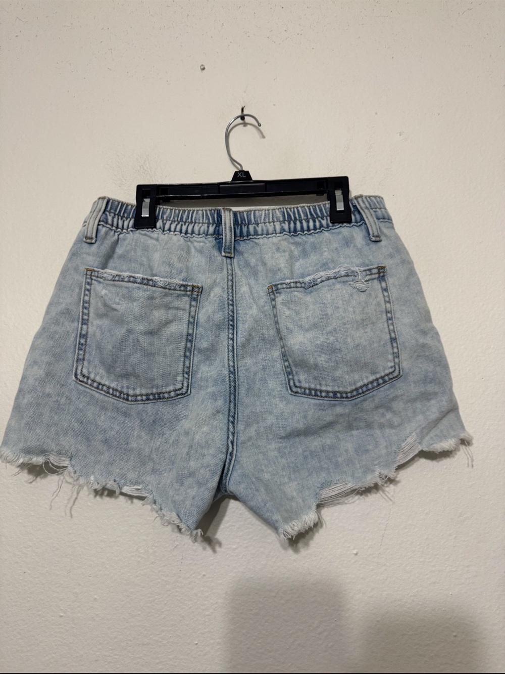 Aerie Light Blue Distressed High-Rise Jean Shorts Size Small - Picture 2 of 8